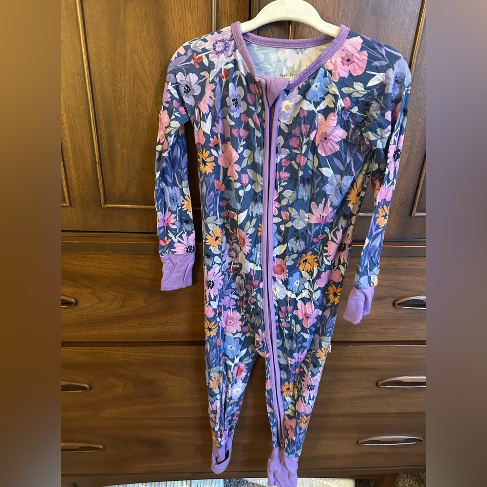 Little Sleepies Sugar Plum floral pajamas